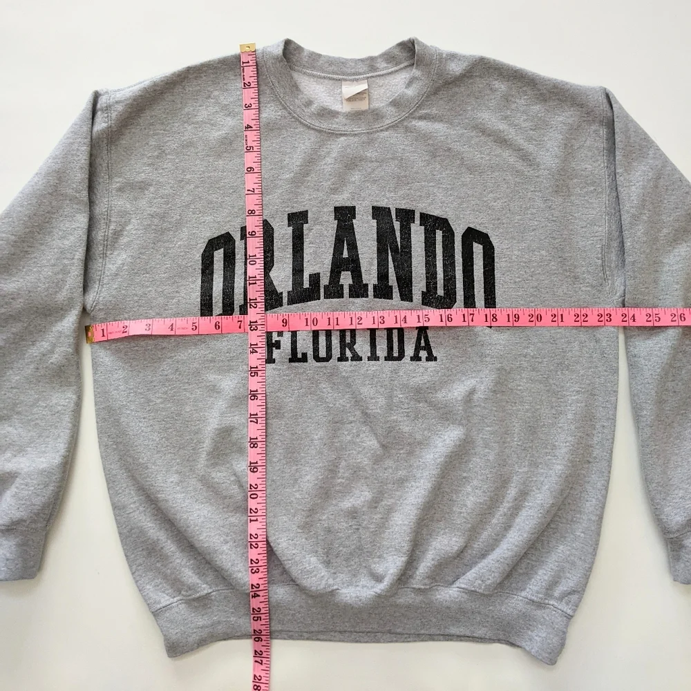 Orlando Florida grey crewneck sweater, men's large - Picture 5 of 5